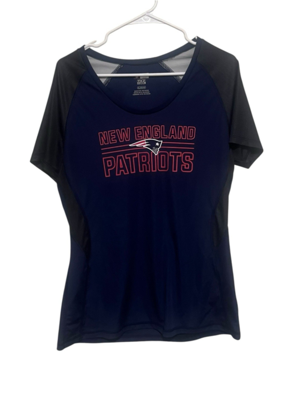 NFL Team Apparel New England Patriots Shirt Women’s XL TX3 Cool Short Sleeve